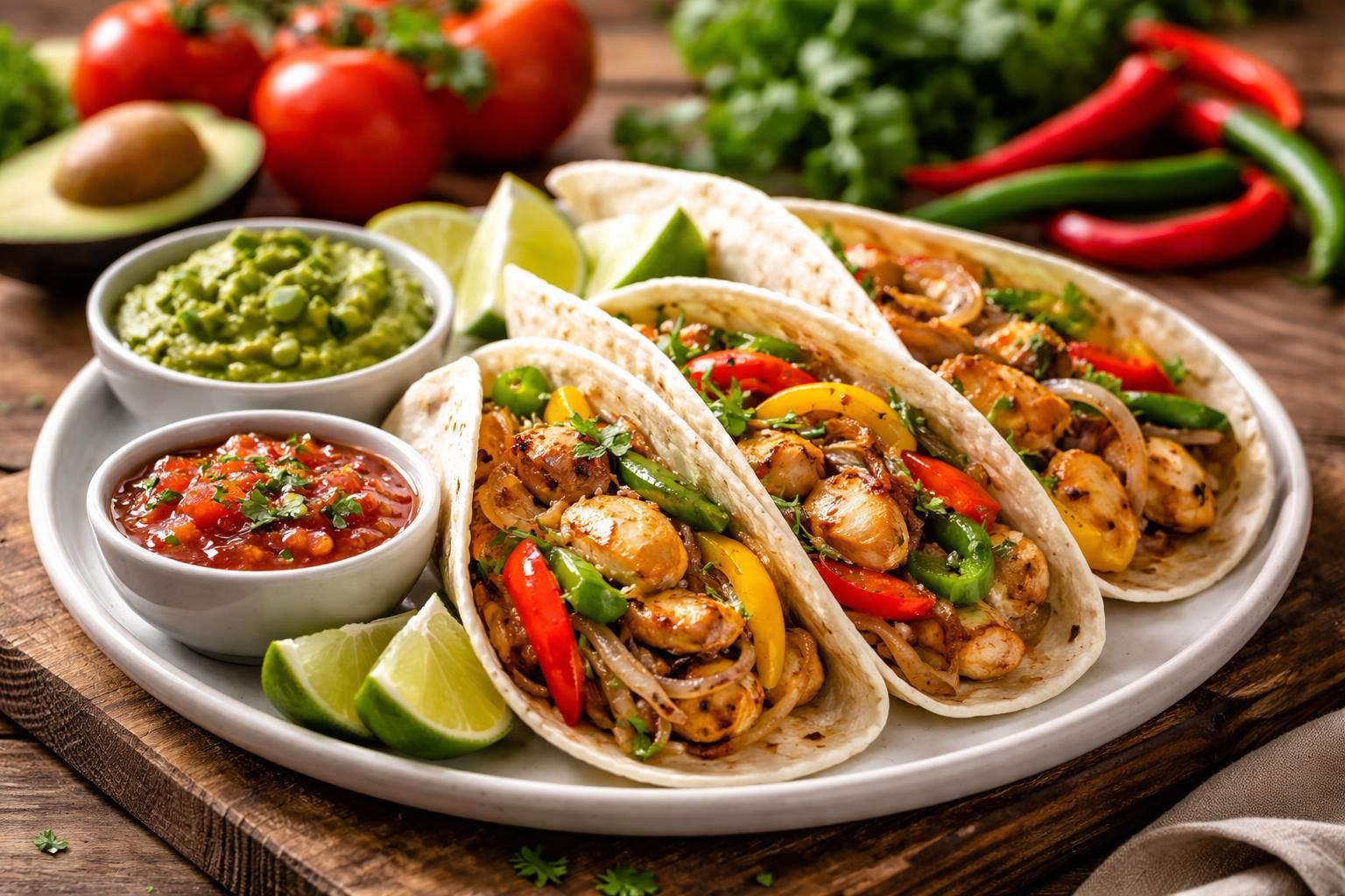 Fajitas express au poulet : un voyage mexicain en 20 minutes Fajitas express au poulet : un voyage mexicain en 20 minutes