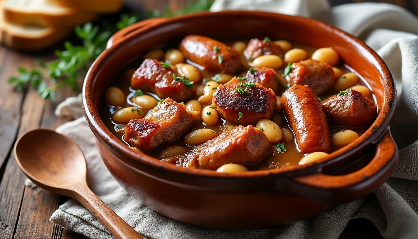 découvrez les ingrédients clés du cassoulet de castelnaudary traditionnel de raynal et roquelaure. plongez dans l'authenticité de cette recette emblématique, où des haricots délicats, de la viande savoureuse et des épices s'unissent pour créer un plat riche en saveurs, plein de caractère et de tradition.