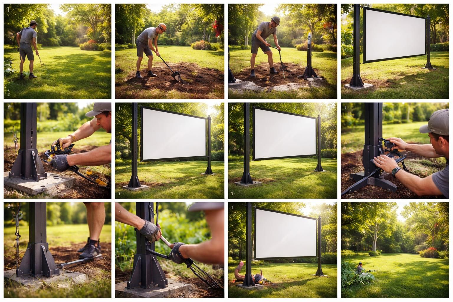 Installer un écran dans un jardin : sécurité et stabilité en 10 étapes Installer un écran dans un jardin : sécurité et stabilité en 10 étapes