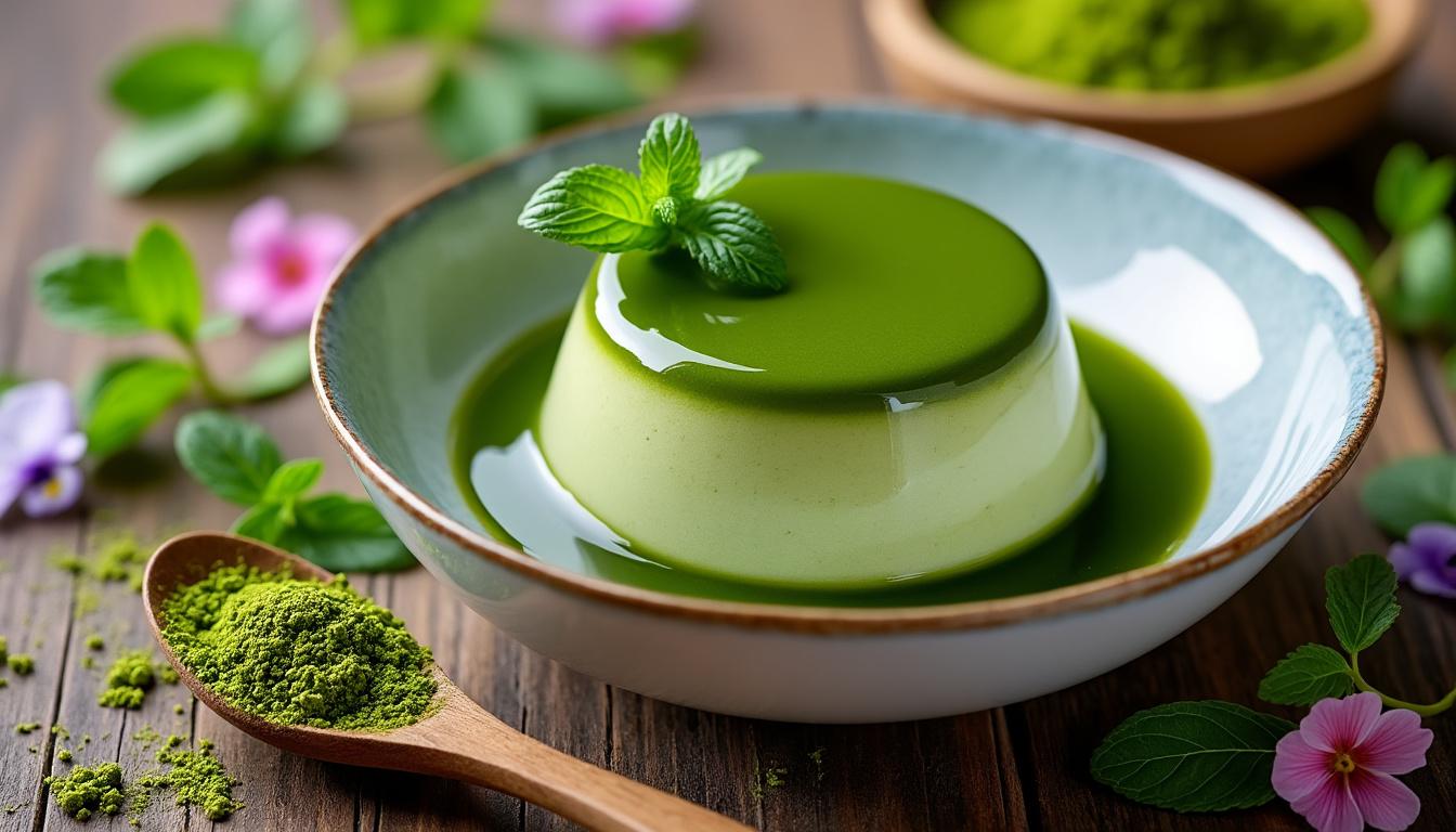 Panna cotta au thé matcha : un dessert tendance et raffiné